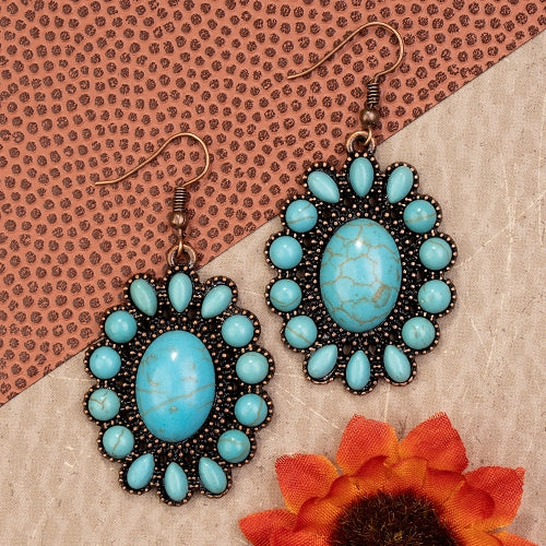73488 - Turquoise Earrings - Turquoise & Copper