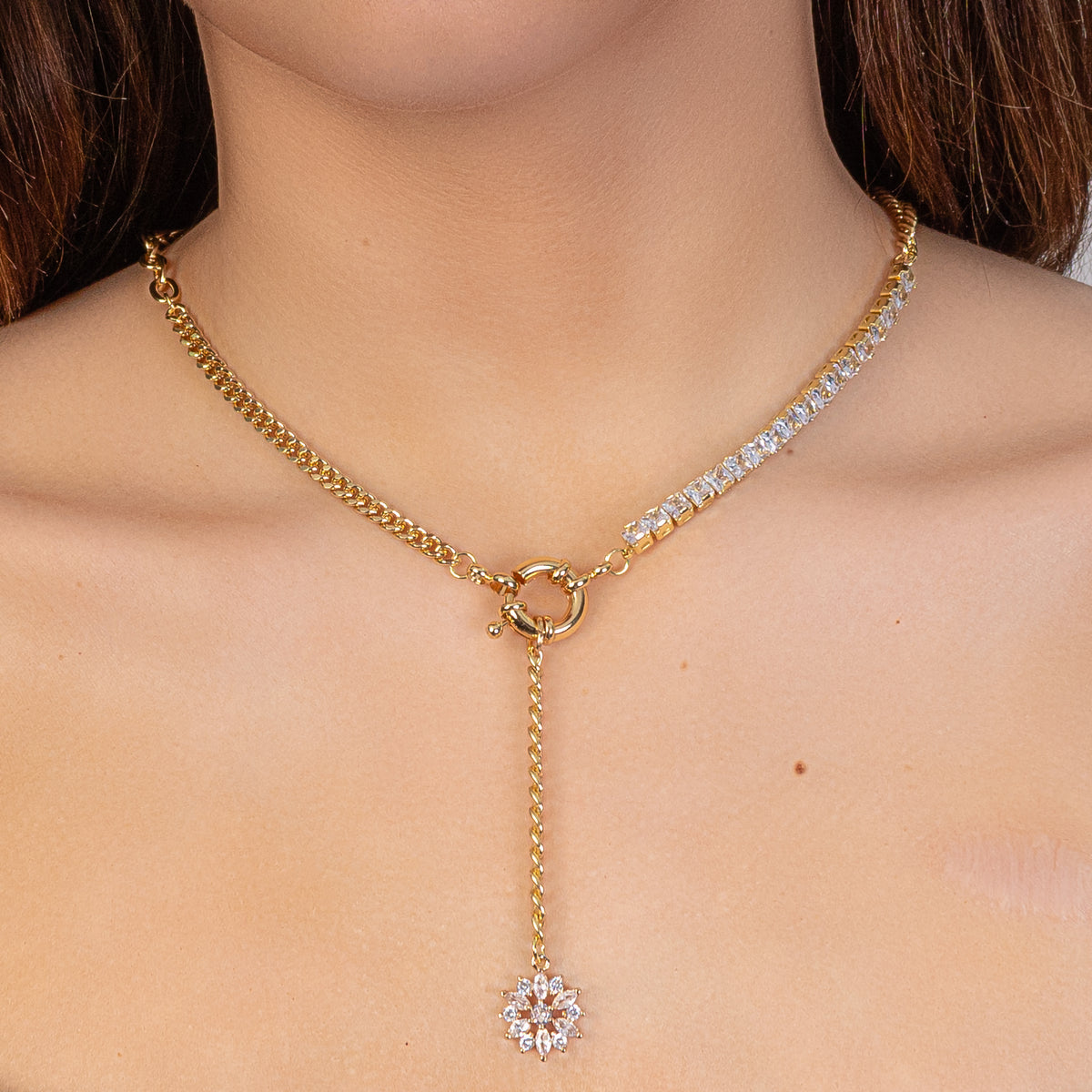 1130 - Dainty Pendant Necklace - Gold