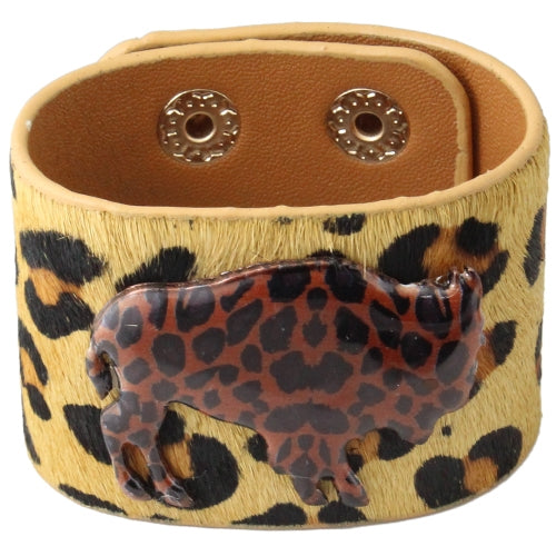 74615 - Leopard Hide Bison Bracelet