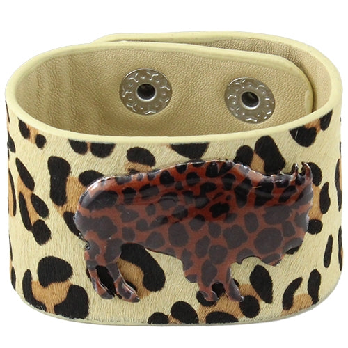 74615 - Leopard Hide Bison Bracelet