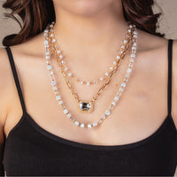 Load image into Gallery viewer, 1147 - Crystal Pendant Necklace - White
