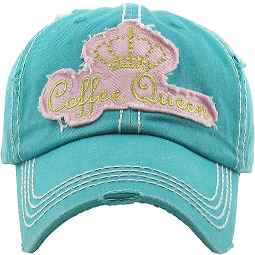 1191 - Coffee Queen Hat - Turquoise