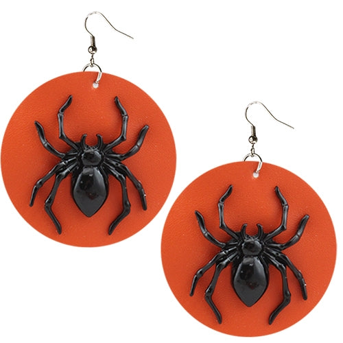 73774 - Halloween Earrings - Orange - Fashion Jewelry Wholesale