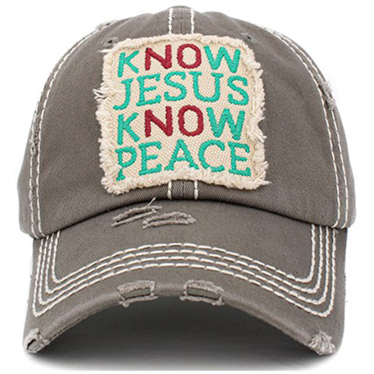 1402 - Know Jesus Know Peace Hat - Mos