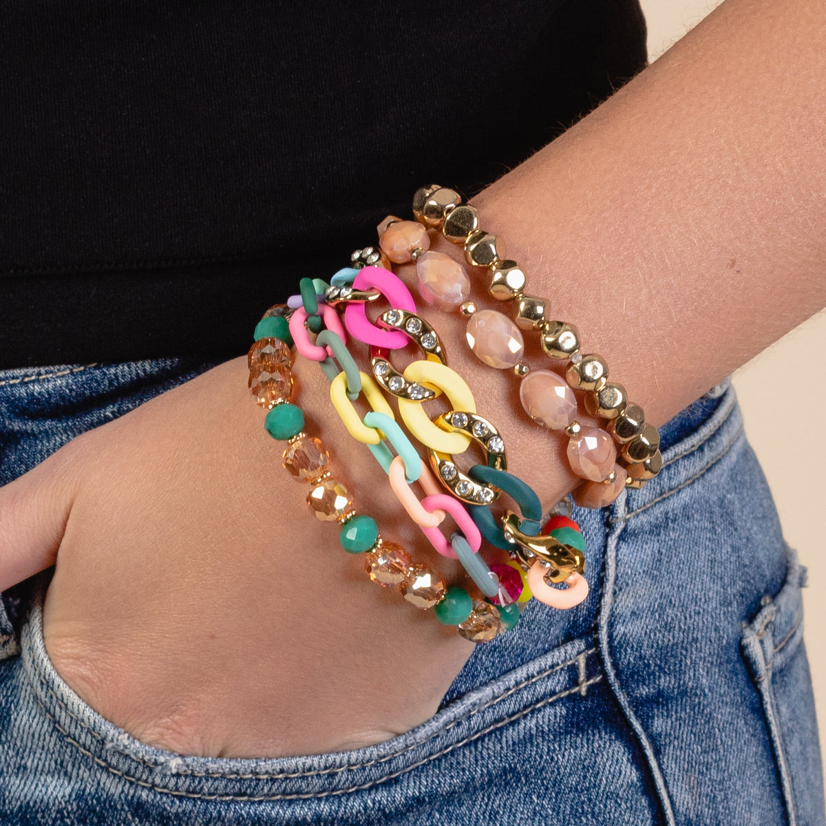 1404 - Stacked Bracelets - Multi