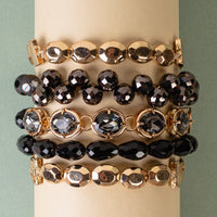 Load image into Gallery viewer, 1405 - Stacked Bracelets - Black
