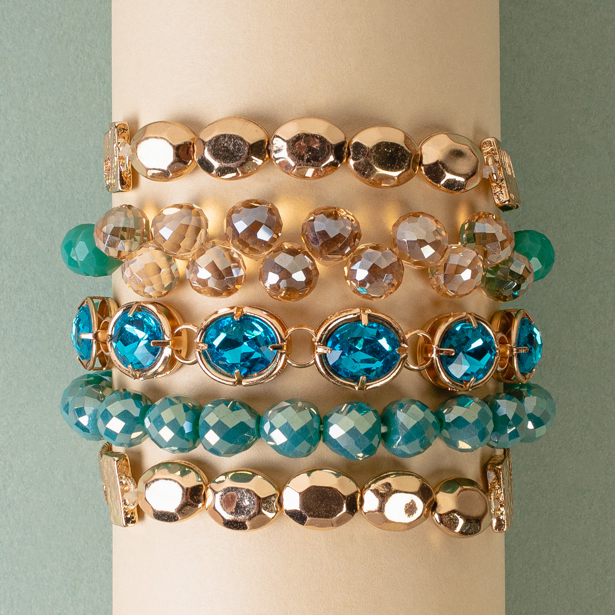 1405 - Stacked Bracelets - Turquoise