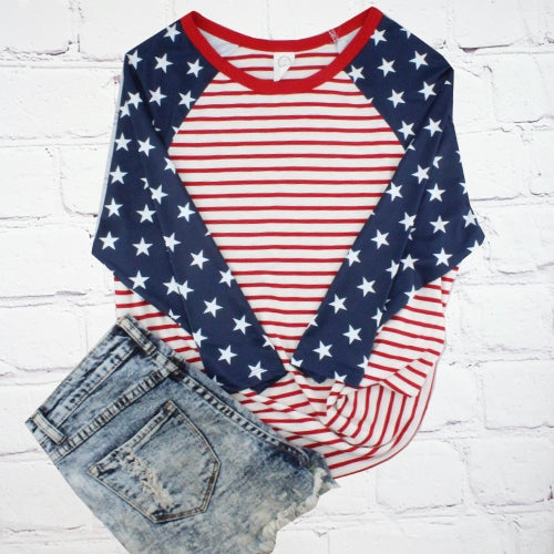 10339 - Stars and Stripes Baseball Raglan