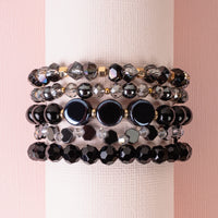 Load image into Gallery viewer, 1413 - Stacked Bracelets - Black
