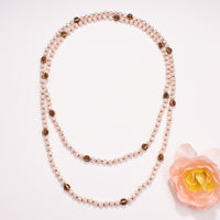 Load image into Gallery viewer, 72503 - Beaded Necklace with Leopard Beads - Beige
