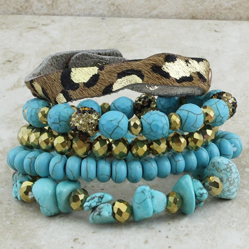 74677 - Stacked Bracelet - Turquoise