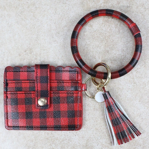 3020 - Key Chain With Wallet - Plaid