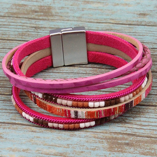 4519 - Wrap Bracelet - Hot Pink