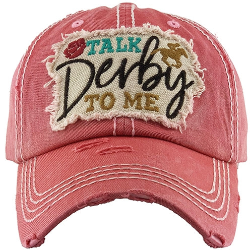 1318 - Talk Derby To Me Hat - Hot Pink