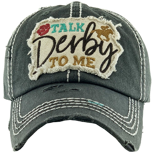 1318 - Talk Derby To Me Hat - Black