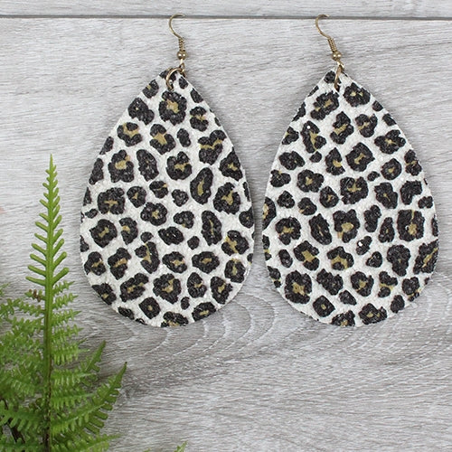 73857 - Leopard Earrings - White