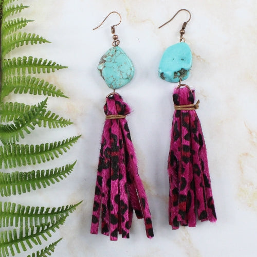 73875 - Turquoise Earrings - Fashion Jewelry Wholesale
