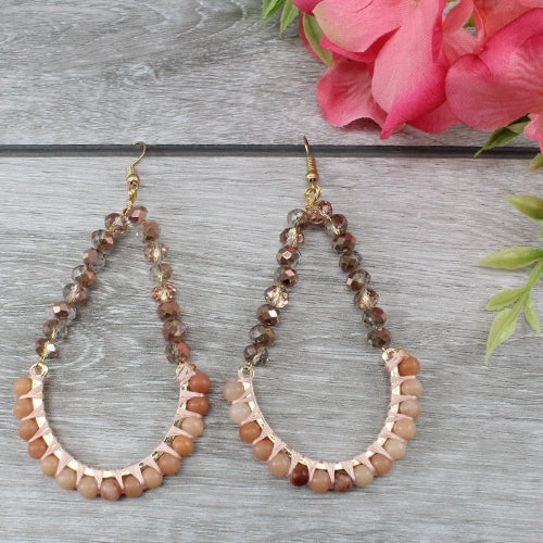 73883 - Crystal Earrings - Rose Gold