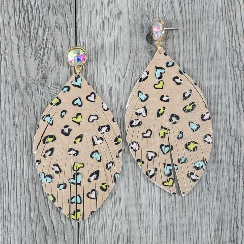 73906 - Leopard Earrings - Brown