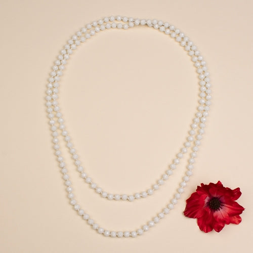 72028-80 - Crystal Beaded Necklace - Fashion Jewelry Wholesale