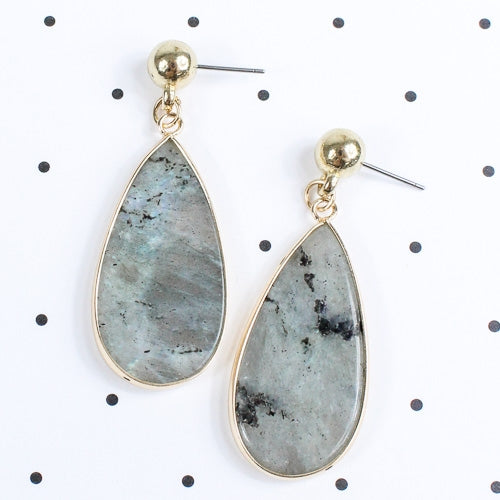 73939 - Tear Drop Crystal Stud Earrings - Fashion Jewelry Wholesale