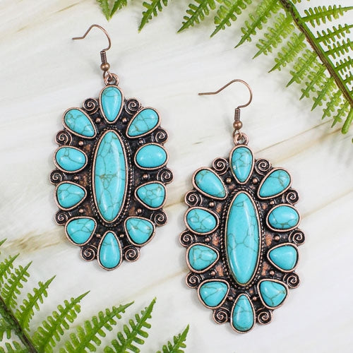 73944 - Turquoise Earrings - Turquoise Copper