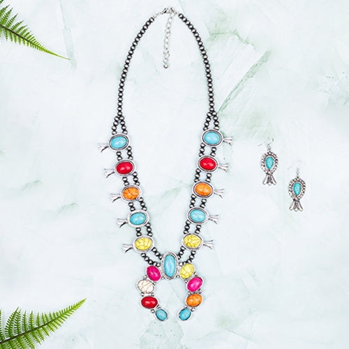 72471 - Squash Blossom Necklace - Multi