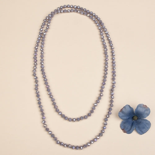 72028-32 - Beaded Necklace - Grey