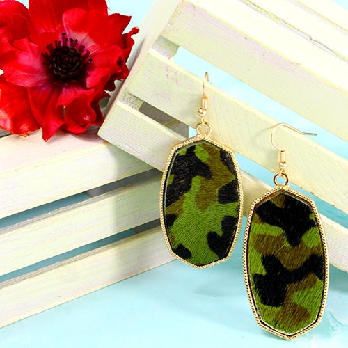 734007 - Bold Print Earrings - Camouflage