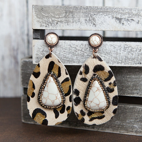 73997 - Leopard Earrings - Fashion Jewelry Wholesale