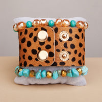 Load image into Gallery viewer, 74707 - Stacked Bracelets - Turquoise Leopard

