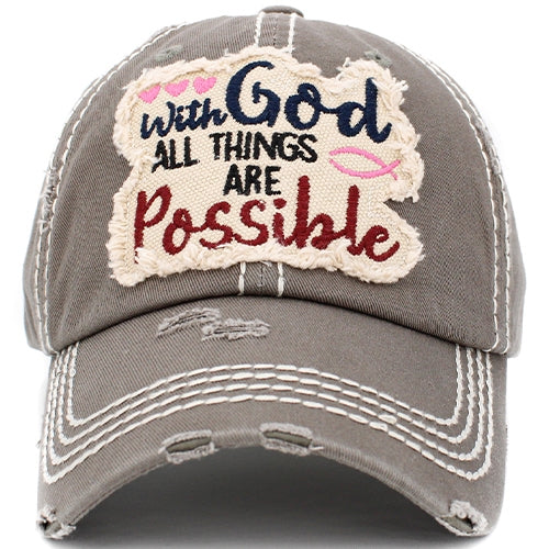 1404 - With God All Things Are Possible Hat - Mos