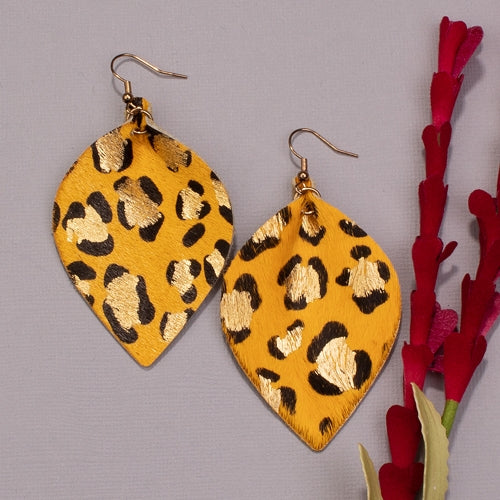 734039 - Leopard Earrings - Yellow