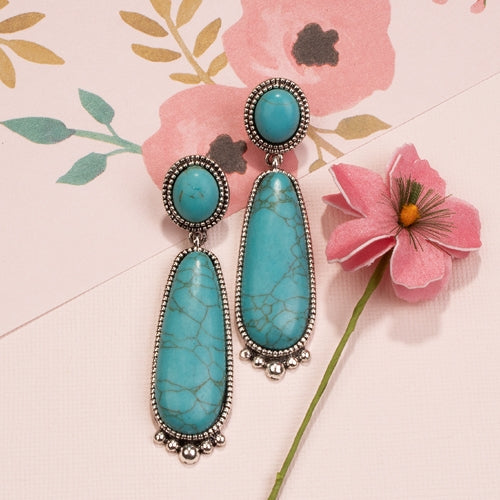 734024 - Squash Blossom Earrings - Turquoise