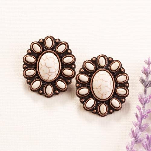 734042 - Squash Blossom Earrings - Fashion Jewelry Wholesale