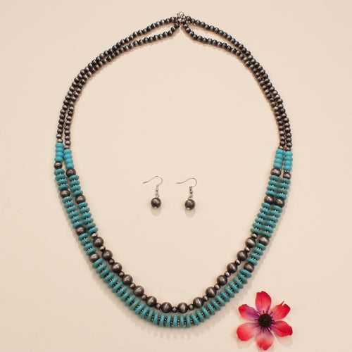 72412 - Squash Blossom Necklaces - Turquoise Silver