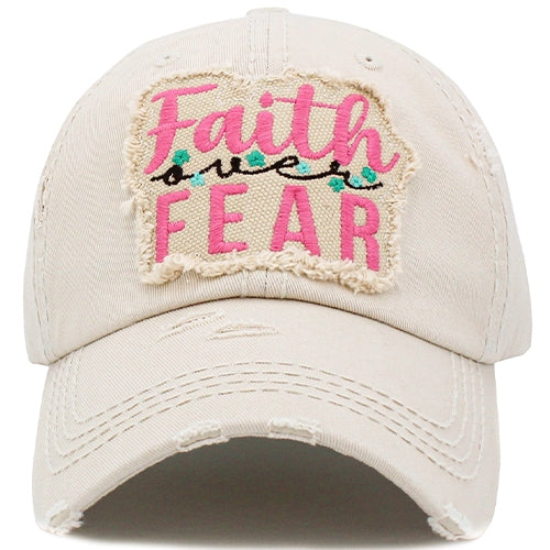1418 - Faith Over Fear Hat - Stone