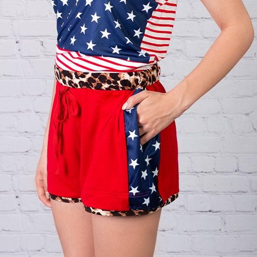 10595 - Stars and Stripes Shorts with Pockets