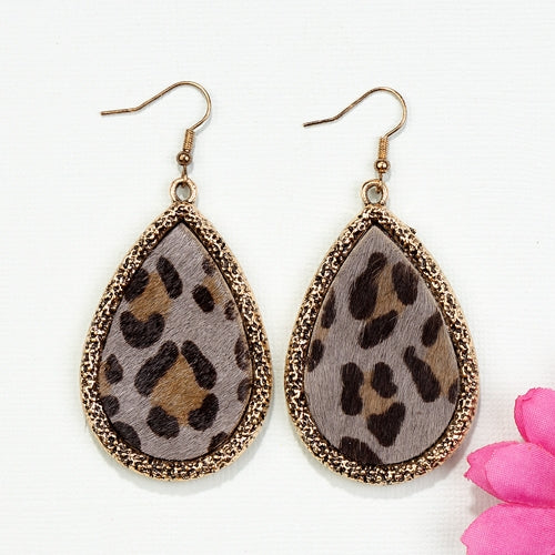 734057 - Animal Hide Earrings - Fashion Jewelry Wholesale