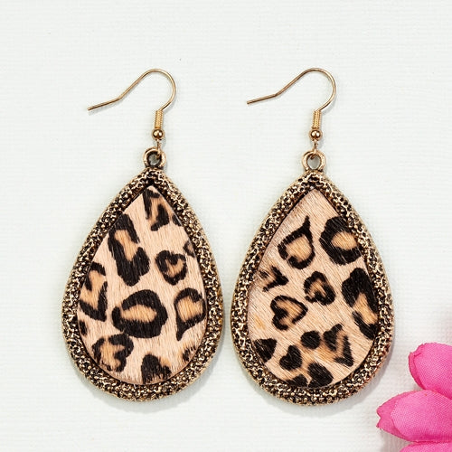 734057 - Animal Hide Earrings - Rose Gold