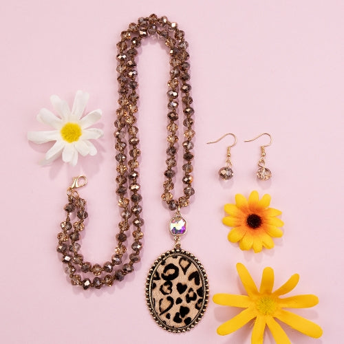 72780 - Animal Print Necklace - Rose Gold