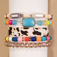 Load image into Gallery viewer, 74725 - Leopard and Beaded Bracelet - Multi
