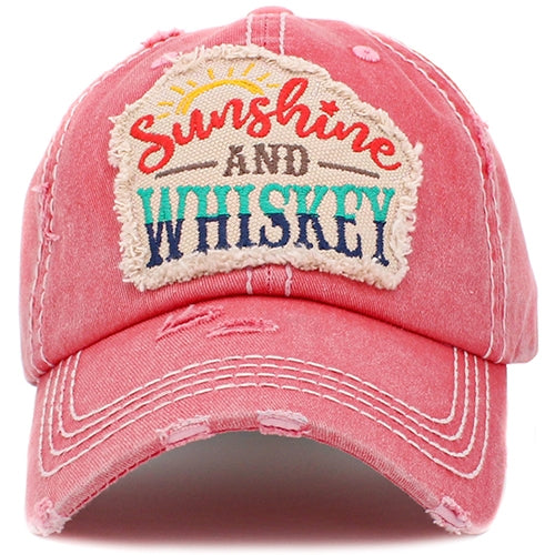 1420 - Sunshine and Whiskey Hat - Hot Pink