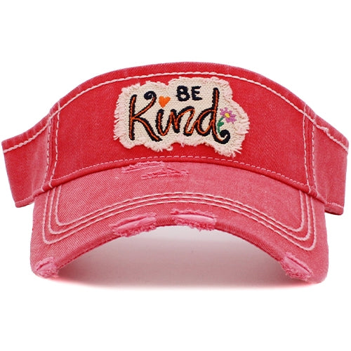 161 - Be Kind Visor - Hot Pink