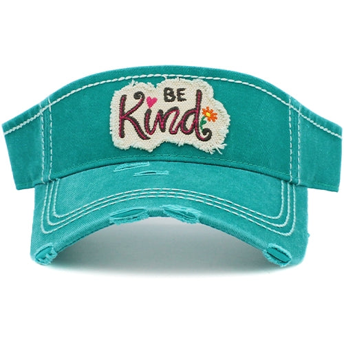 161 - Be Kind Visor - Turquoise