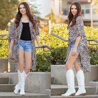 Load image into Gallery viewer, 6711 - Leopard Duster - Beige
