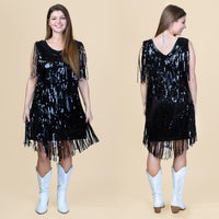 Load image into Gallery viewer, 20197 - Layered Fringe Dress
