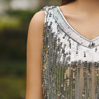 Load image into Gallery viewer, 20197 - Layered Fringe Dress
