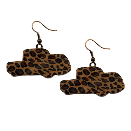 73344 - Leopard Trucks Earrings