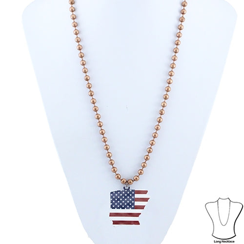 71845 - Arkansas State Map Necklace - Fashion Jewelry Wholesale